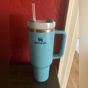 Stanley Teal Travel Mug with Straw. 40 ounce